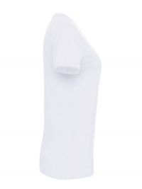 Rundhals Damen T-Shirt Weiß